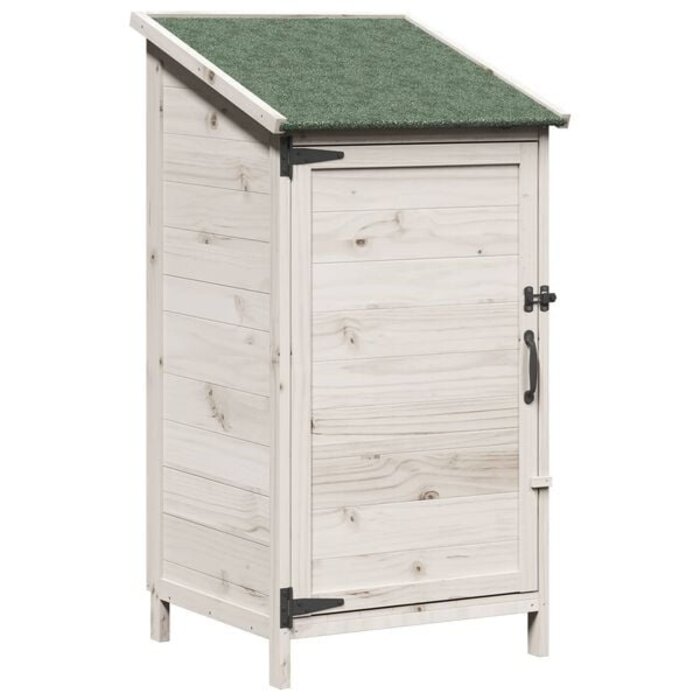 Vidaxl Gartenschrank aus Fichtenholz Weiß 59,5x56x113,5 cm - 34% Rabatt
