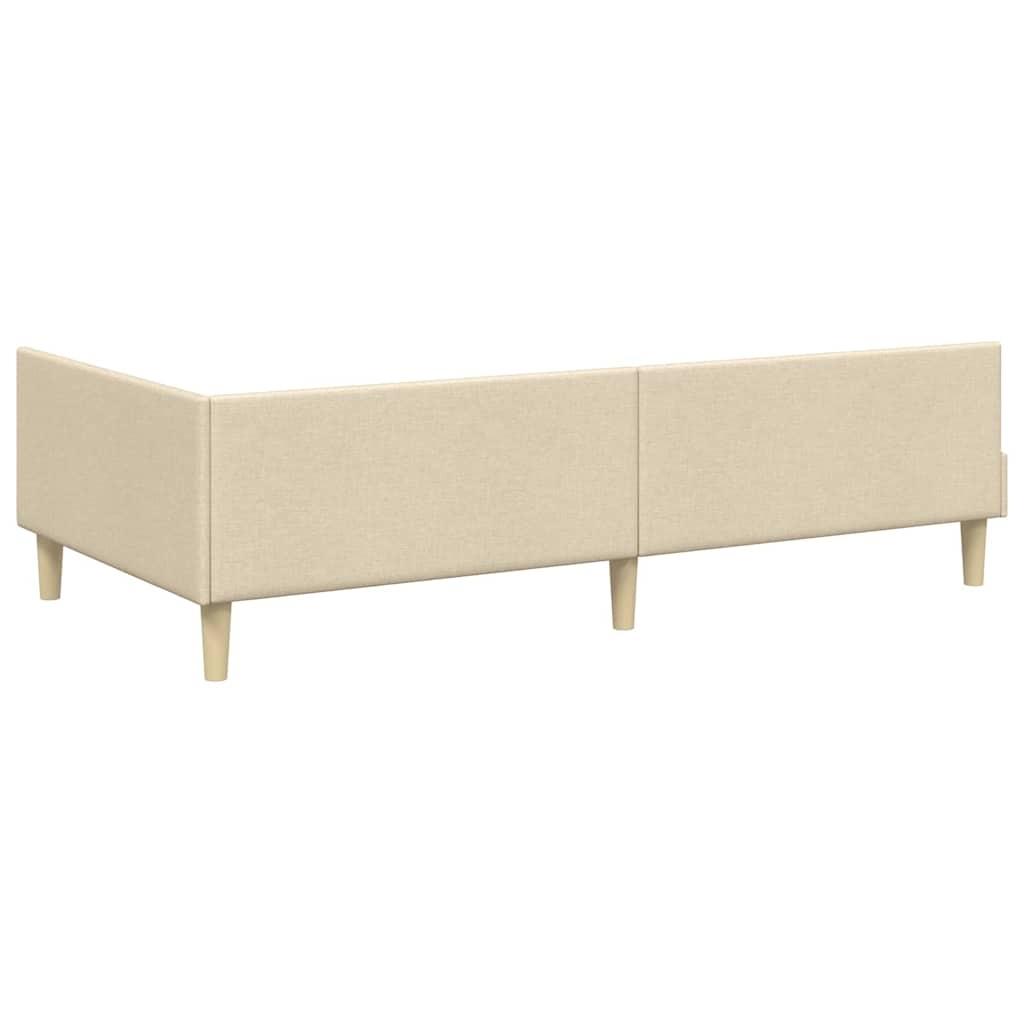 Vidaxl Eckbettrahmen 90x190cm Creme, Bruin grijs, Größe L - 34% Rabatt