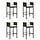 Barhocker 4er Set Poly Rattan Schwarz - 35% Rabatt