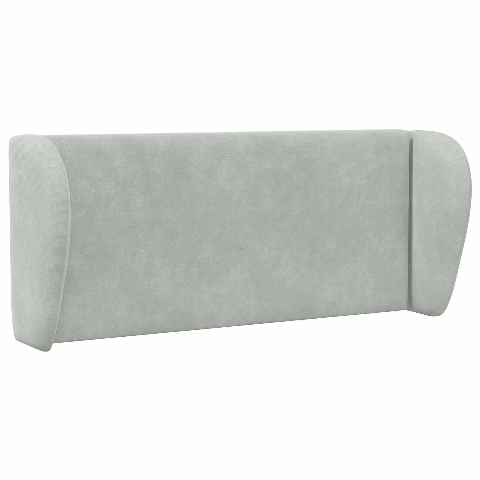 Samt-Kopfteil Ohrenbacken Hellgrau 40x23x6cm - 16% Rabatt
