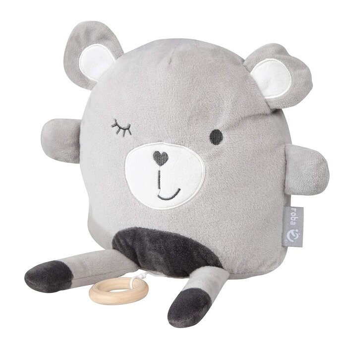 Teddybär Spieluhr Sammy - Einschlafhilfe, 22% Rabatt, silbergrau, 25 cm