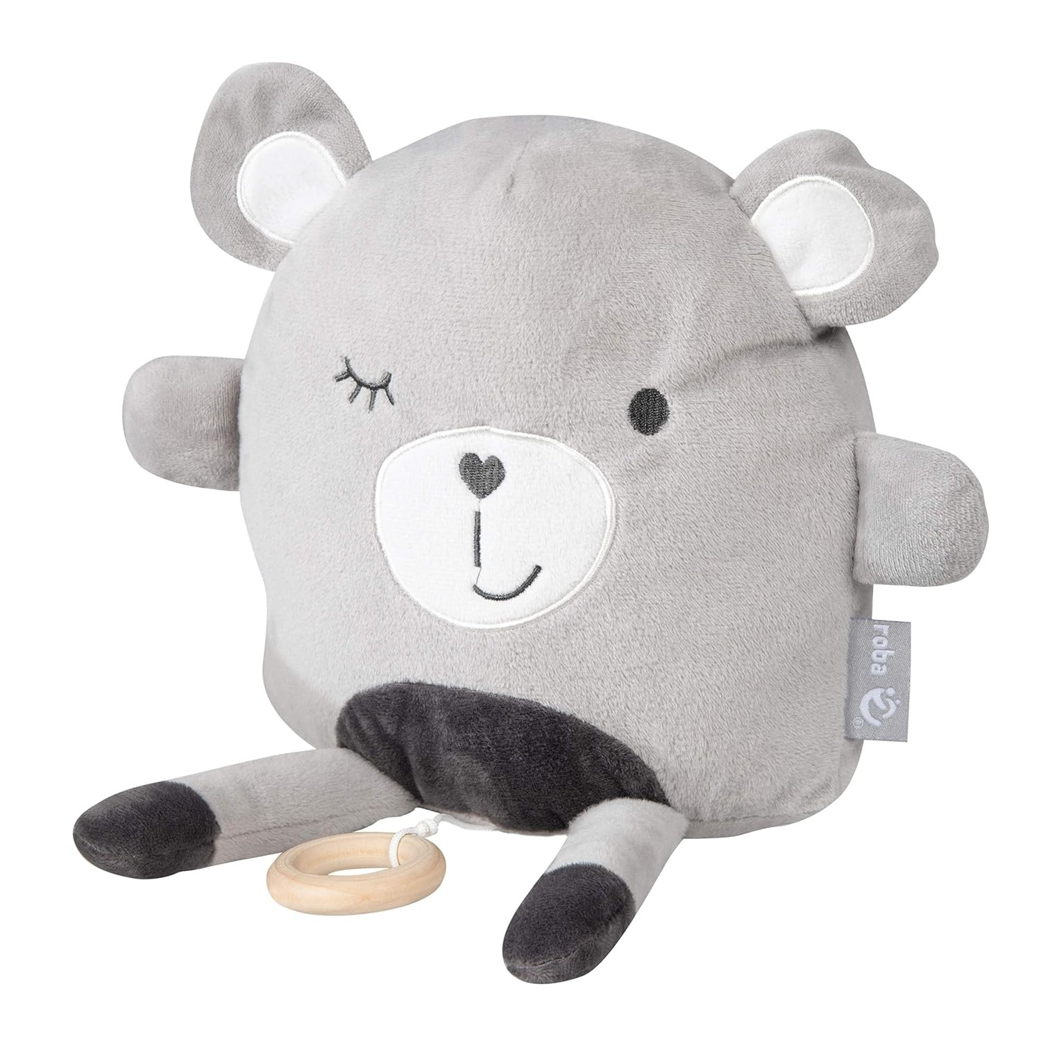 Teddybär Spieluhr Sammy - Einschlafhilfe, 22% Rabatt, silbergrau, 25 cm