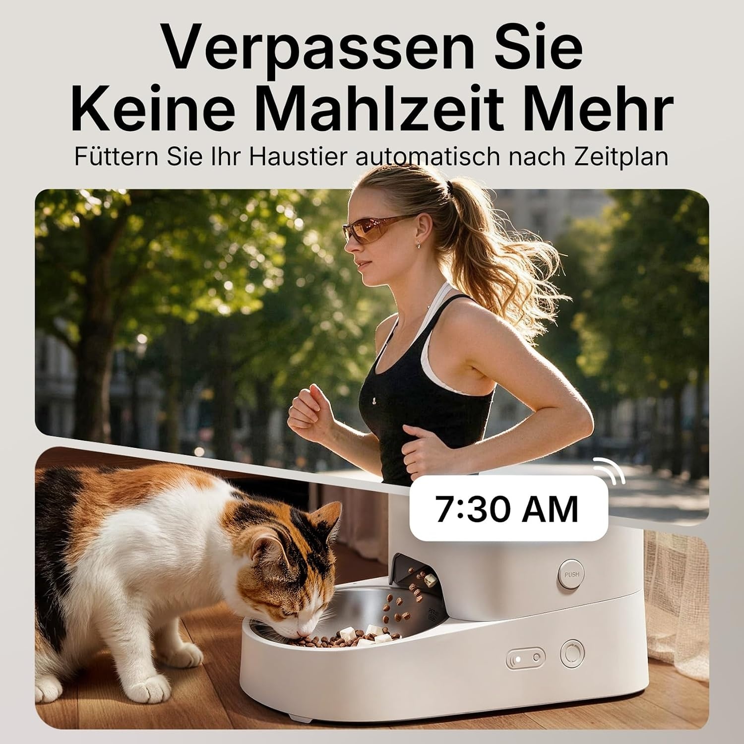Automatischer Futterautomat, 3L, App-Steuerung, Edelstahl - 24% Rabatt