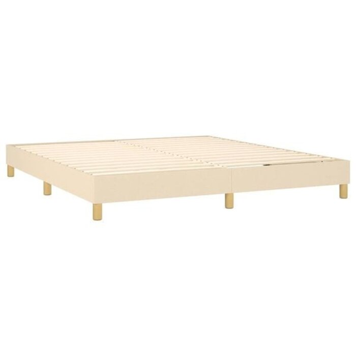 Boxspringbett 180x200 cm Creme - 25% Rabatt