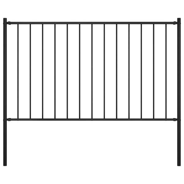 Gartenzaun-Set Woerden, 170x75 cm, Schwarz - 24% Rabatt