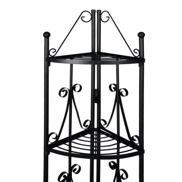 Eck-Pflanzenregal Romy Schwarz 160 cm - 24% Rabatt