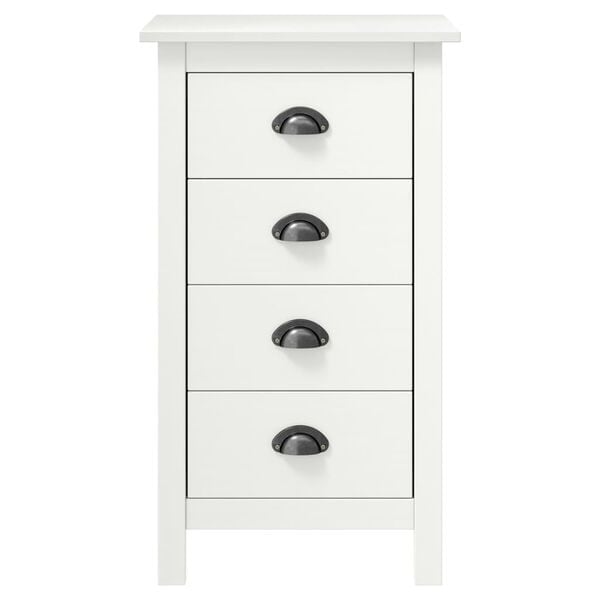 Kommode Hill aus massivem Kiefernholz, Weiß, 46x35x80cm - 24% Rabatt