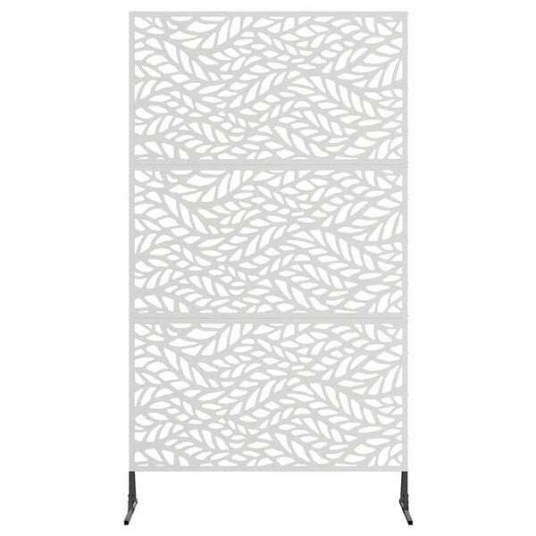 Edelstahl Sichtschutz mit Blatt-Muster 100x180cm - 25% Rabatt
