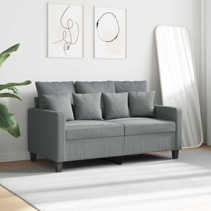 Kompaktes 2-Sitzer Sofa, Hellgrau, 120 cm - 25% Rabatt