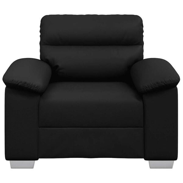 Moderner Sessel Kunstleder Schwarz - 60 cm Sitzbreite - 25% Rabatt