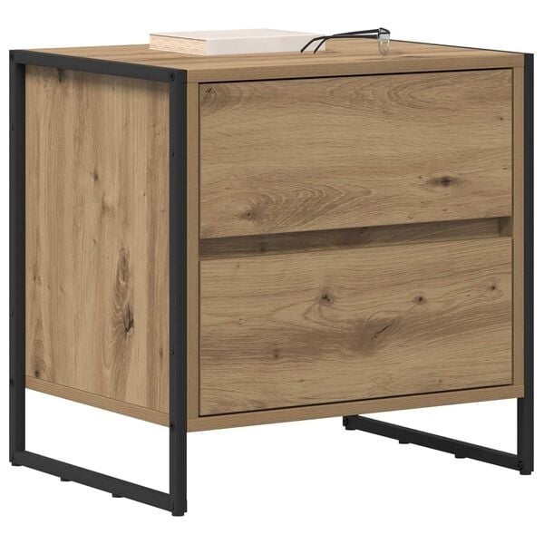 2er-Set Nachtschränke in Eichenoptik 50x39,5x50 cm - 25% Rabatt