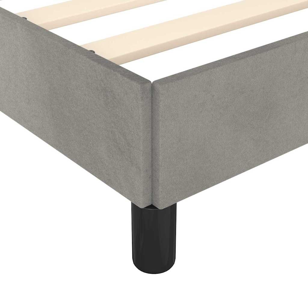 Bettrahmen 90x190 cm Samt Hellgrau - 24% Rabatt