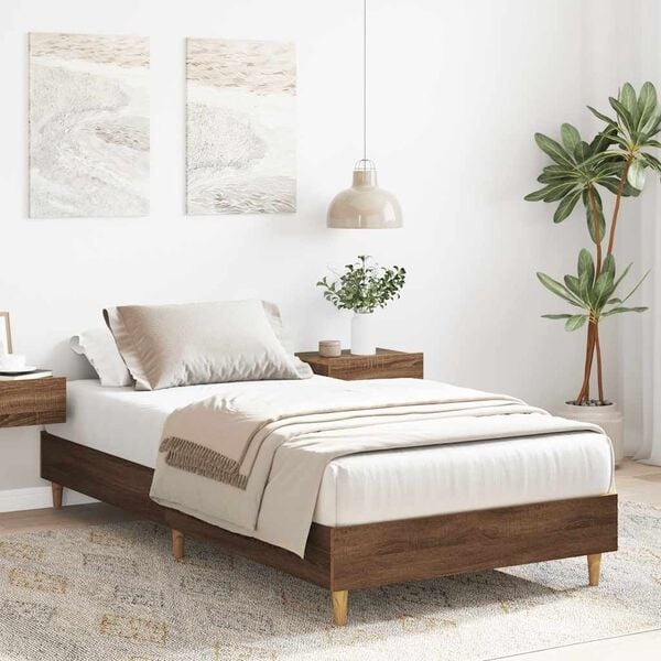 Bettgestell 90x200 cm Eiche Braun - 24% Rabatt auf unser Outlet-Einzelstück