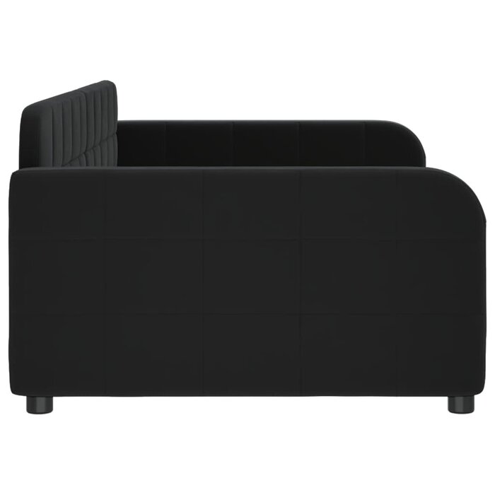 Schlafsofa 100x200 cm Samt Schwarz - 25% Rabatt