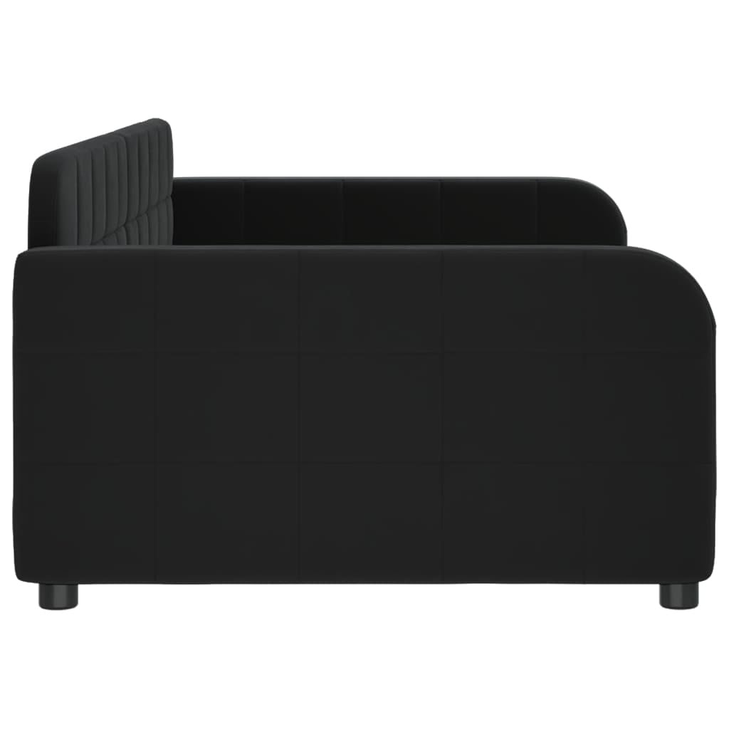 Schlafsofa 100x200 cm Samt Schwarz - 25% Rabatt