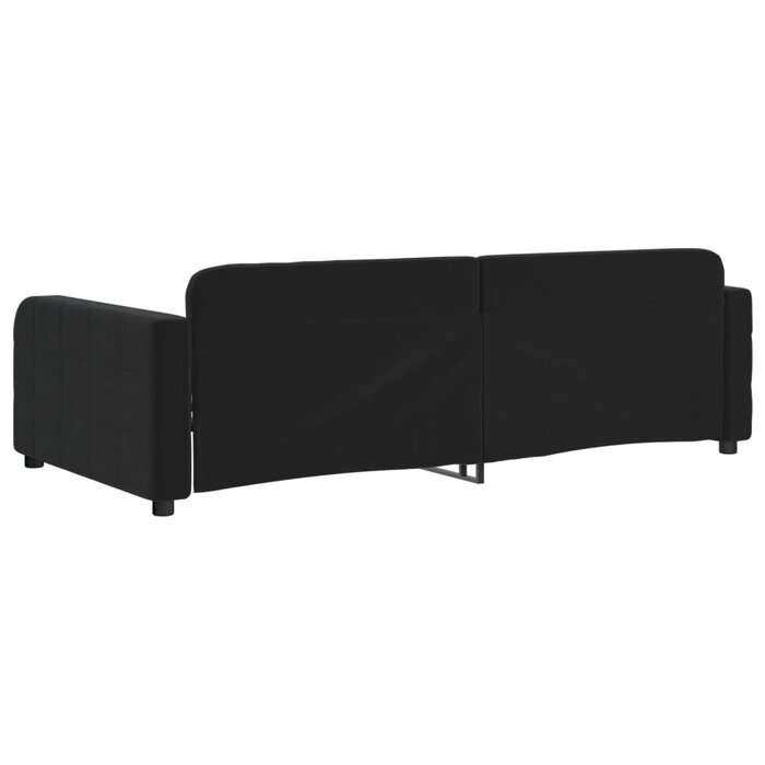 Schlafsofa 100x200 cm Samt Schwarz - 25% Rabatt