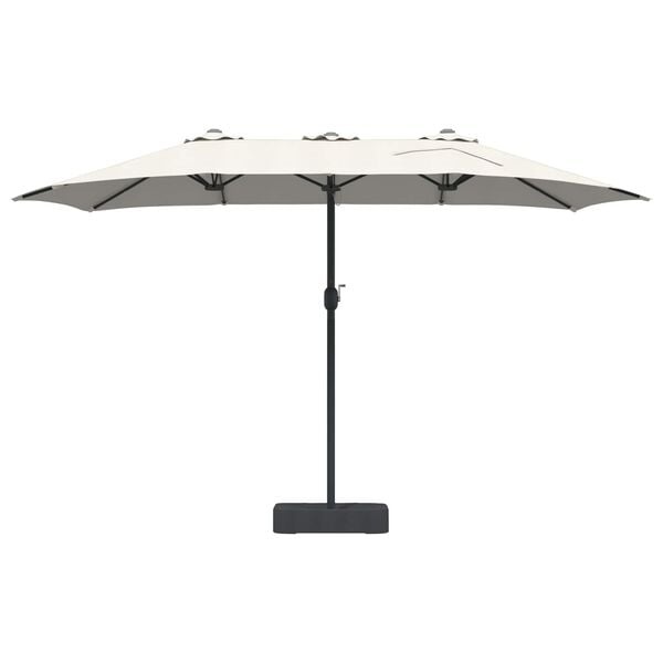 Garten-Doppelparasol Sand/Anthrazit 385cm - 25% Rabatt