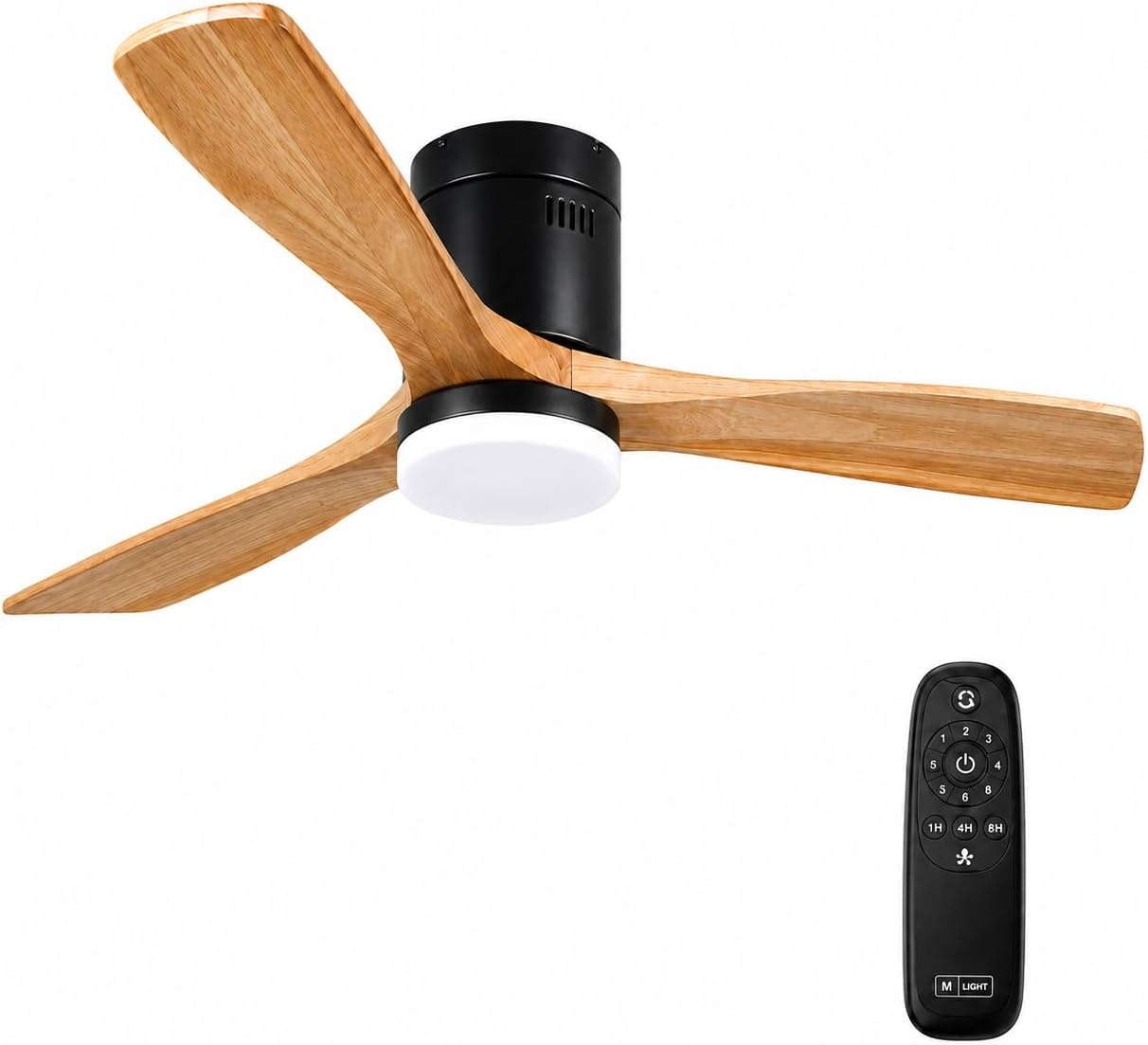 Deckenventilator Schwarz LED 132 cm mit 25% Rabatt