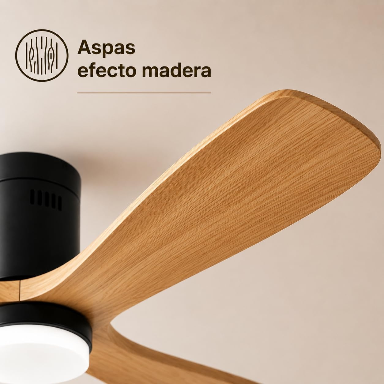 Deckenventilator Schwarz LED 132 cm mit 25% Rabatt
