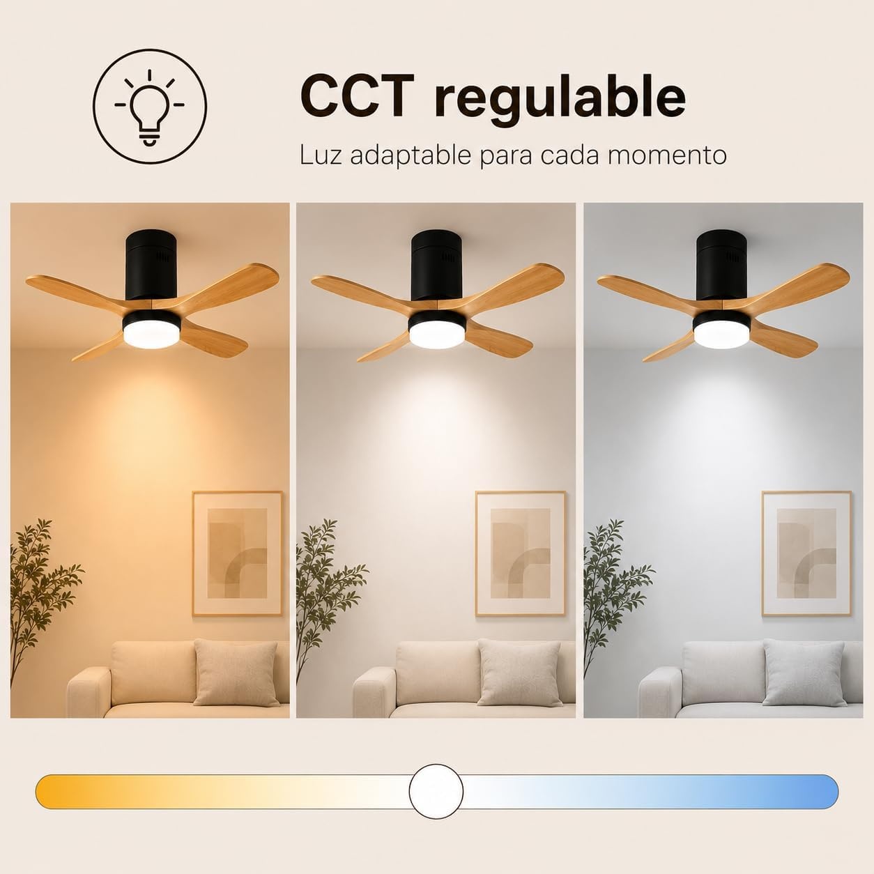 Deckenventilator Schwarz LED 132 cm mit 25% Rabatt