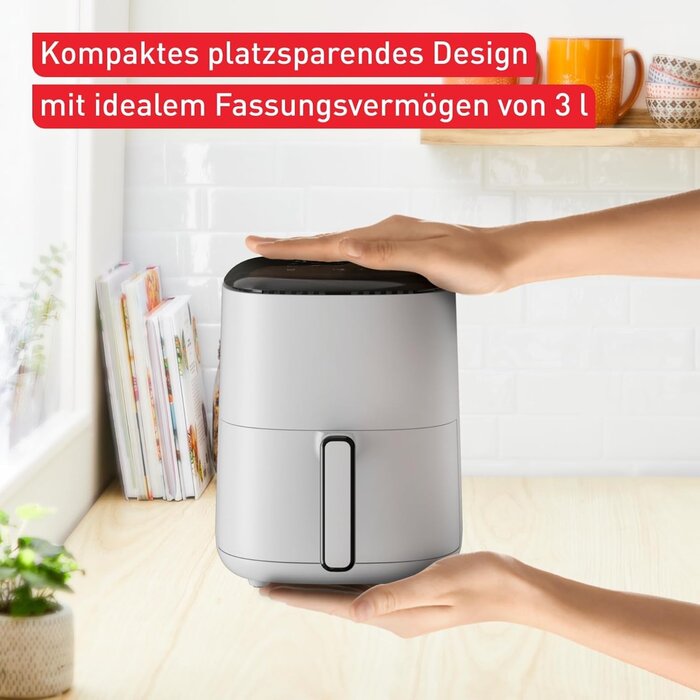 Kompakte Heißluftfritteuse 3L - 10 Programme - Grau - 24% Rabatt
