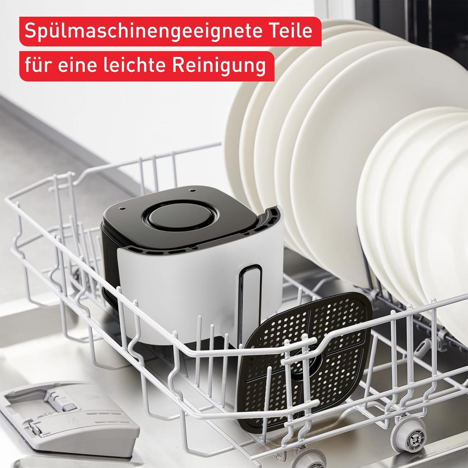 Kompakte Heißluftfritteuse 3L - 10 Programme - Grau - 24% Rabatt