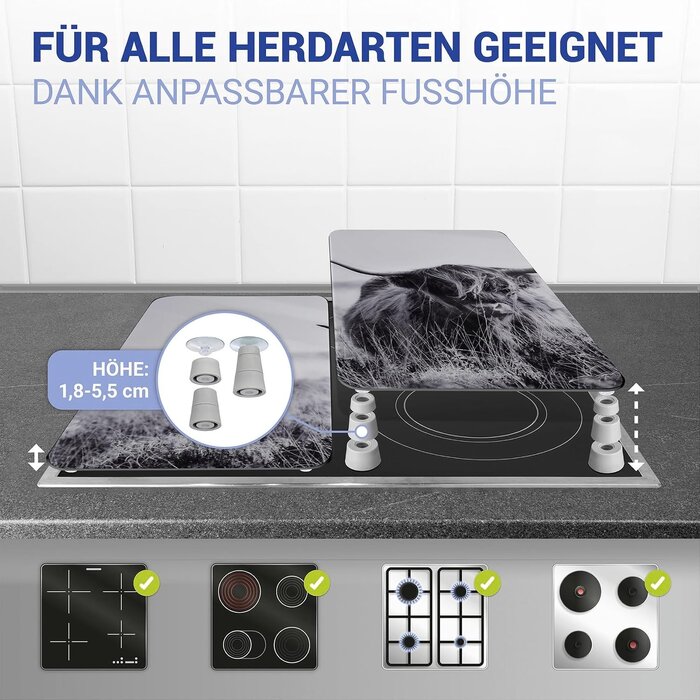 Herdabdeckplatten 2er-Set Highland Cattle, 30x52cm - 21% Rabatt