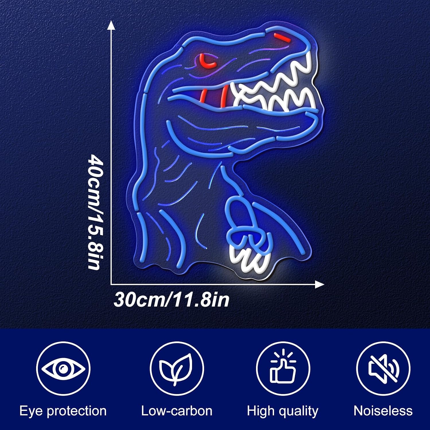 LED-Neon-Dinosaurier Wandleuchte - Dimmbar - 23% Rabatt