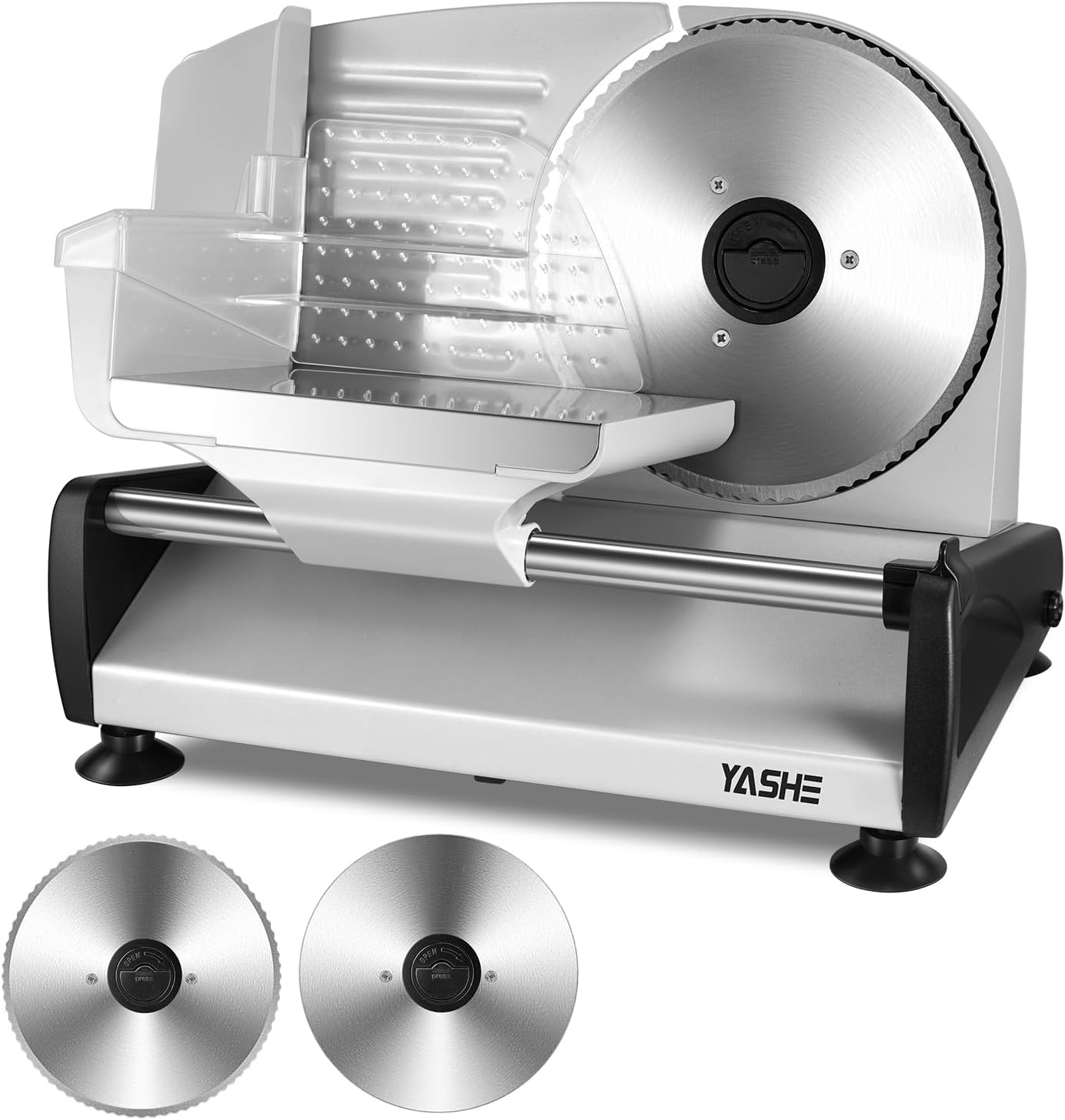 Elektrischer Allesschneider 200W, 19cm Messer, 24% Rabatt, Silber