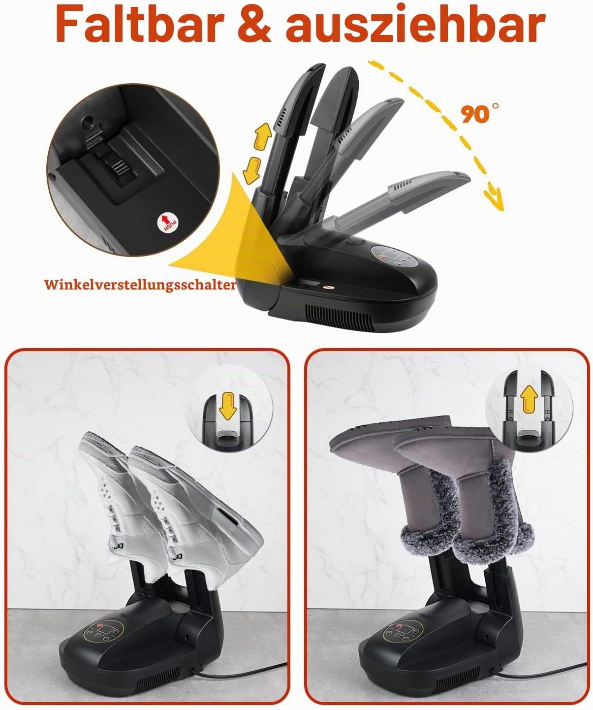 Elektrischer Schuhtrockner mit Ozon & Timer 200W - 22% Rabatt
