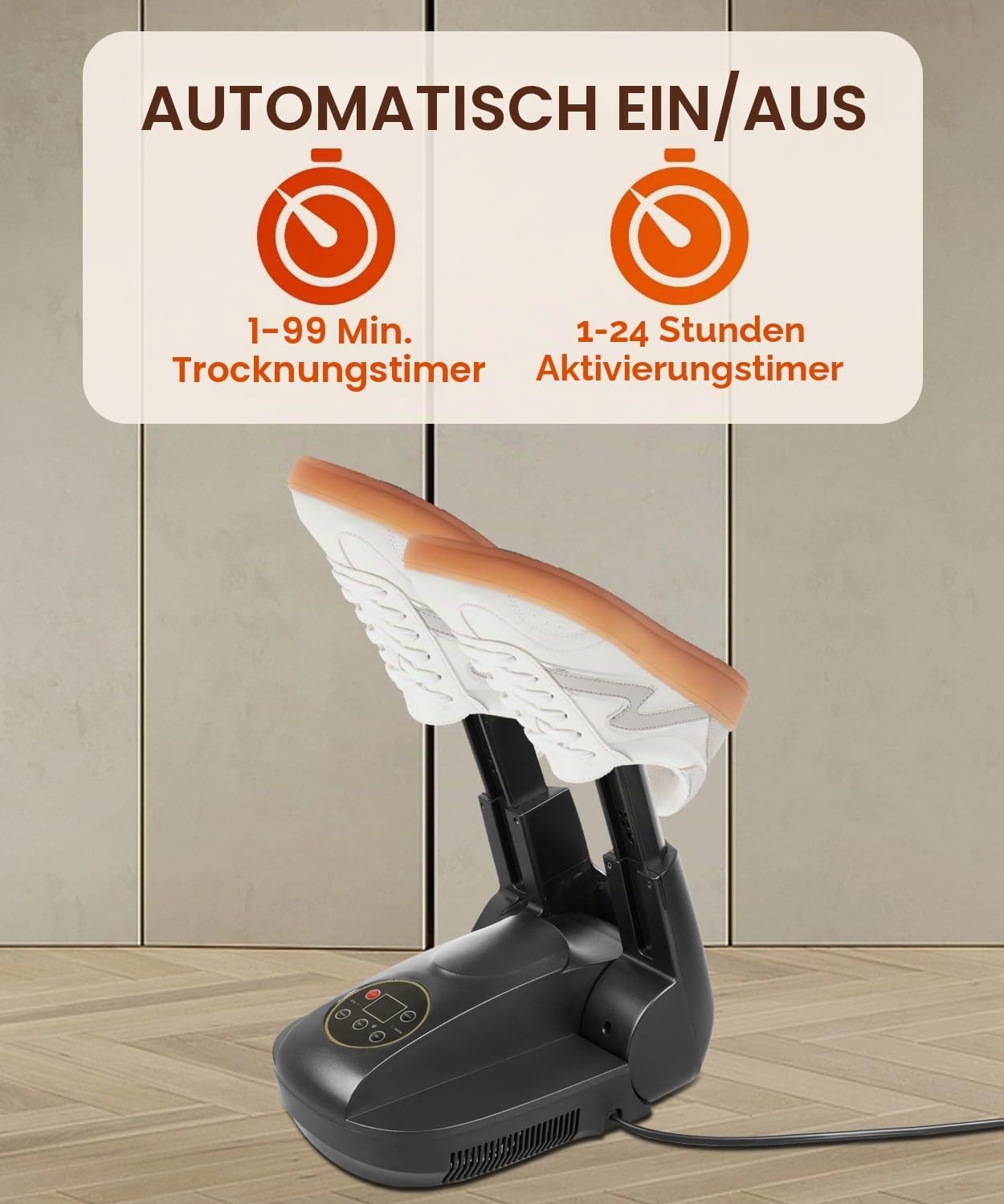Elektrischer Schuhtrockner mit Ozon & Timer 200W - 22% Rabatt