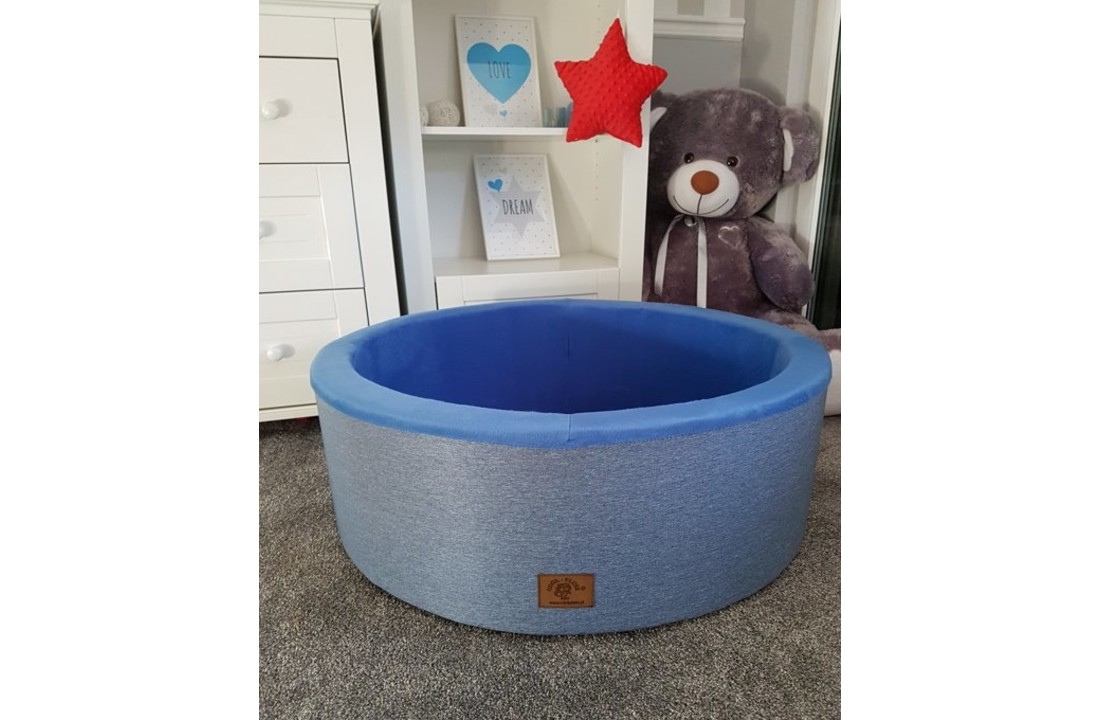 Ballenbad met 300 ballen - Wasbare hoes - 90 x 30 cm - Blauw