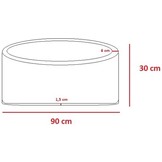 Ballenbad met 300 ballen - Wasbare hoes - 90 x 30 cm - Wit crème