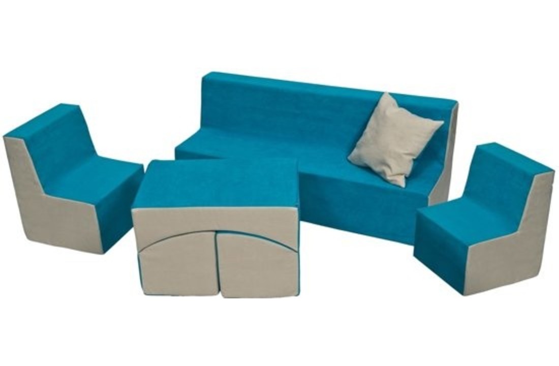 Grijs beige kinder meubelset