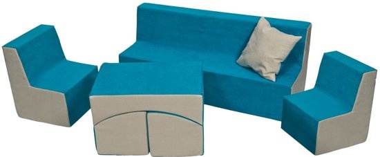 Grijs beige kinder meubelset