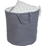 Wigwam tipi tent - 5 delig - 100% katoen - grijs en turquoise sterren