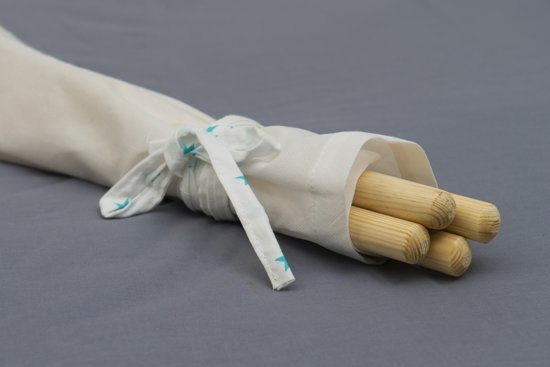 Wigwam tipi tent - 5 delig - 100% katoen - grijs en turquoise sterren