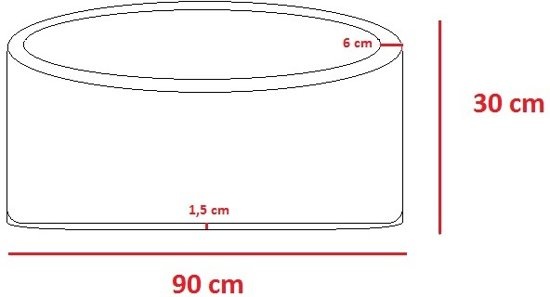 Ballenbad met 300 ballen - Wasbare hoes - 90 x 30 cm - Bruin blauw