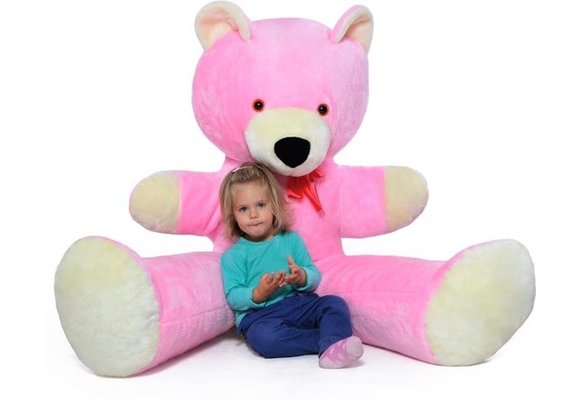 XXL teddybeer - roze - 170 cm