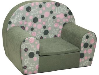 Luxe kinderstoel - kinderfauteuil - sofa - 60 x 45 - grijs - kitty