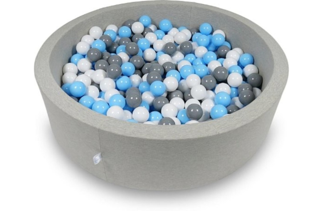 Ballenbak - 400 ballen - 115 x 30 cm - ballenbad - rond grijs