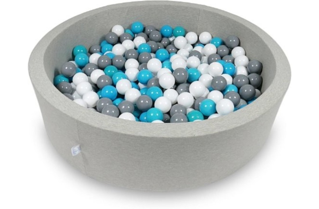Ballenbak - 400 ballen - 115 x 30 cm - ballenbad - rond grijs