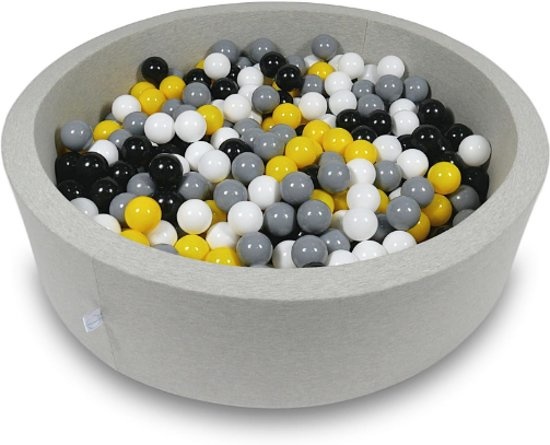 Ballenbak - 400 ballen - 115 x 30 cm - ballenbad - rond grijs