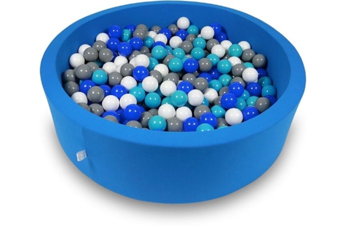 Ballenbak - 400 ballen - 115 x 30 cm - ballenbad - rond blauw