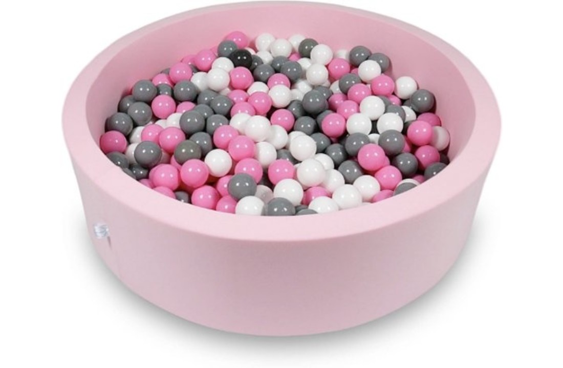 Ballenbak - 400 ballen - 115 x 30 cm - ballenbad - rond roze