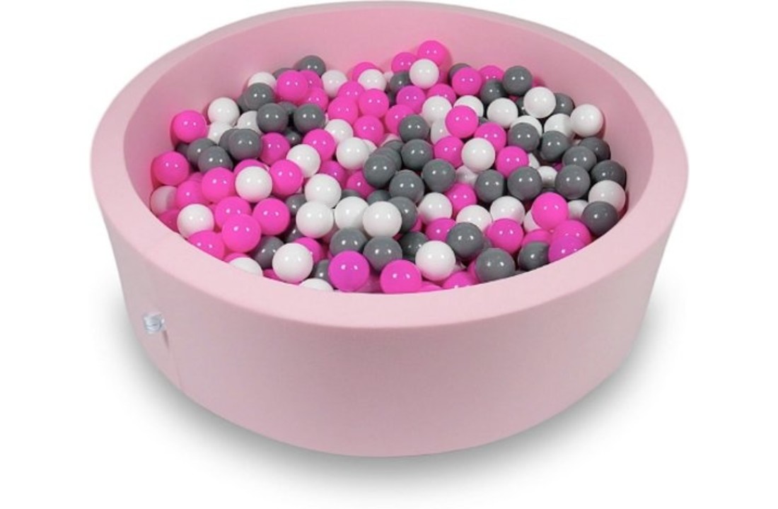 Ballenbak - 400 ballen - 115 x 30 cm - ballenbad - rond roze