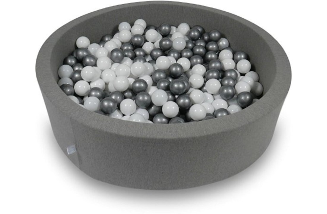 Ballenbak - 400 ballen - 115 x 30 cm - ballenbad - rond donker grijs