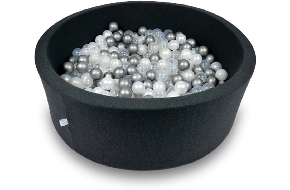 Ballenbak - 500 ballen - 115 x 40 cm - ballenbad - rond donker grijs