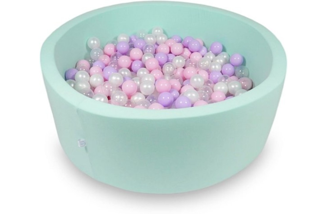 Ballenbak - 500 ballen - 115 x 40 cm - ballenbad - rond mint groen