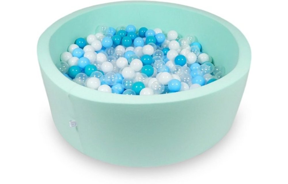 Ballenbak - 500 ballen - 115 x 40 cm - ballenbad - rond mint groen